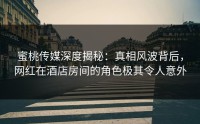 蜜桃传媒深度揭秘：真相风波背后，网红在酒店房间的角色极其令人意外