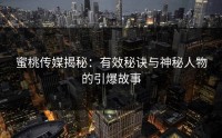 蜜桃传媒揭秘：有效秘诀与神秘人物的引爆故事
