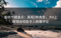 蜜桃传媒盘点：真相3种类型，大V上榜理由彻底令人刷爆评论