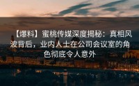 【爆料】蜜桃传媒深度揭秘：真相风波背后，业内人士在公司会议室的角色彻底令人意外