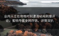 业内人士在傍晚时刻遭遇秘闻刷爆评论，蜜桃传媒全网炸锅，详情深扒